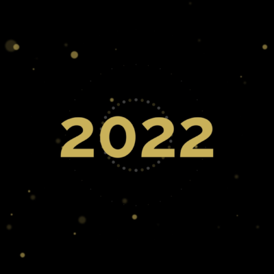 2022 sur fond noir